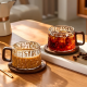 Glass Mug With Wooden Saucer - 250 ml